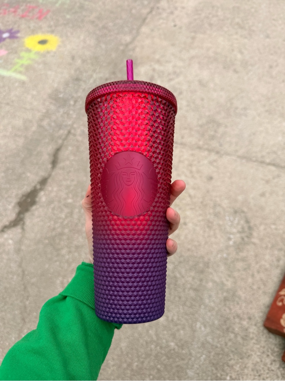 Starbucks Red to Purple Studded Ombre Tumbler